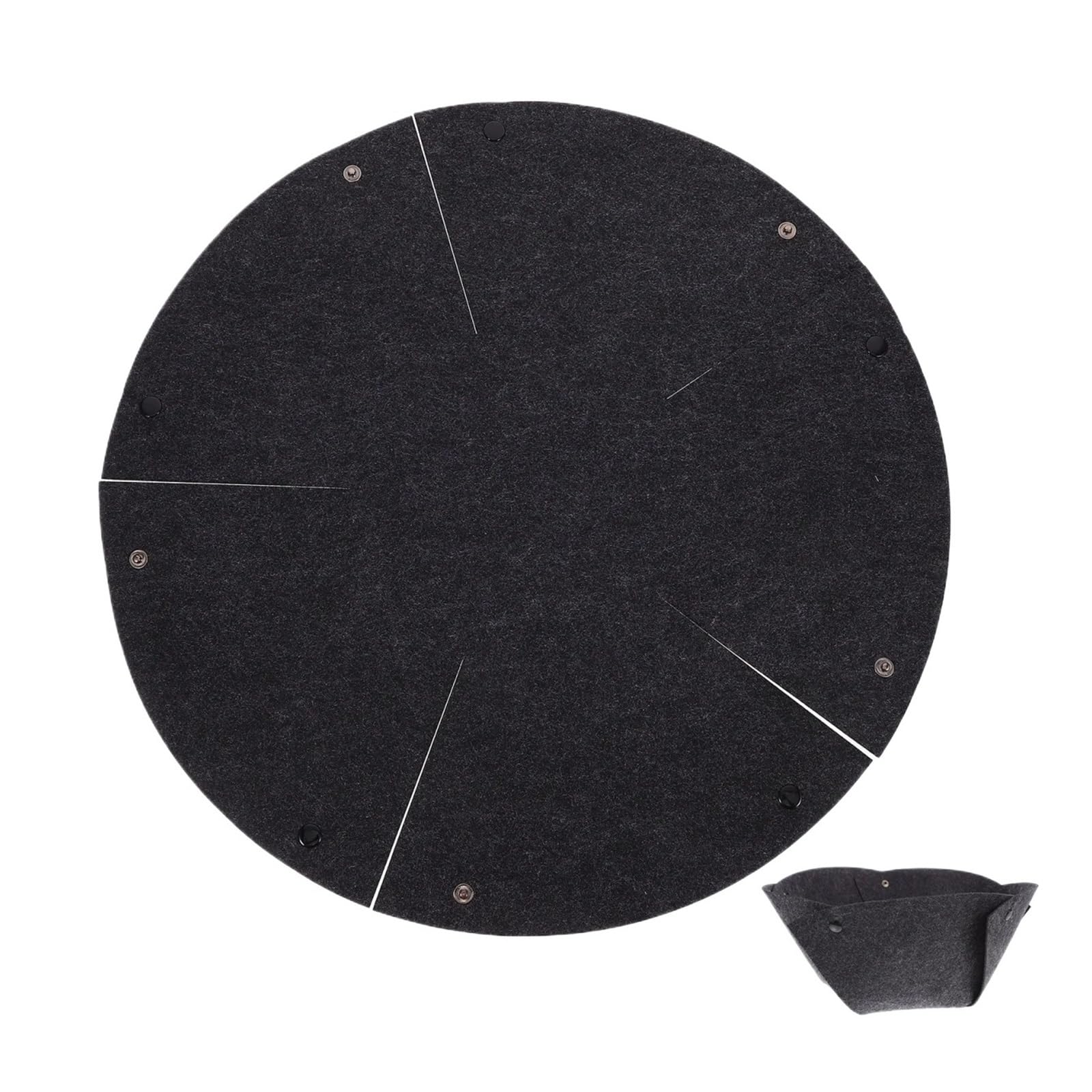 AYWTIUN Felt Planter Liner 4 Pcs Fabric Planter Basket Liners Reusable Felt Round for Indoor Outdoor Hanging Baskets Garden Nursery