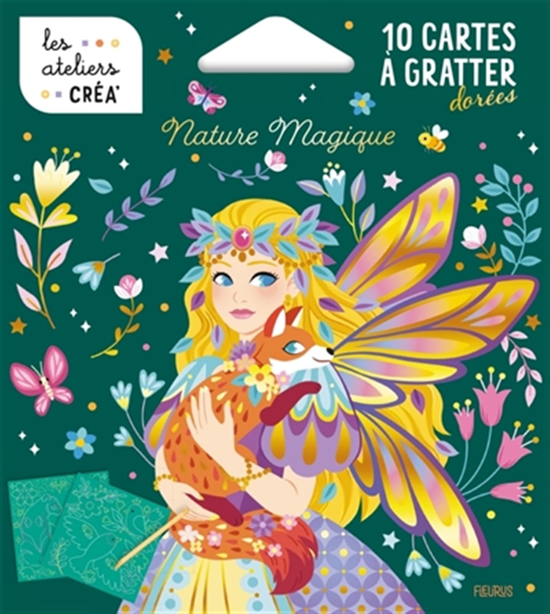 Cartes à gratter - Nature magique: Avec 10 cartes à gratter dorées, 1 stylet en bois