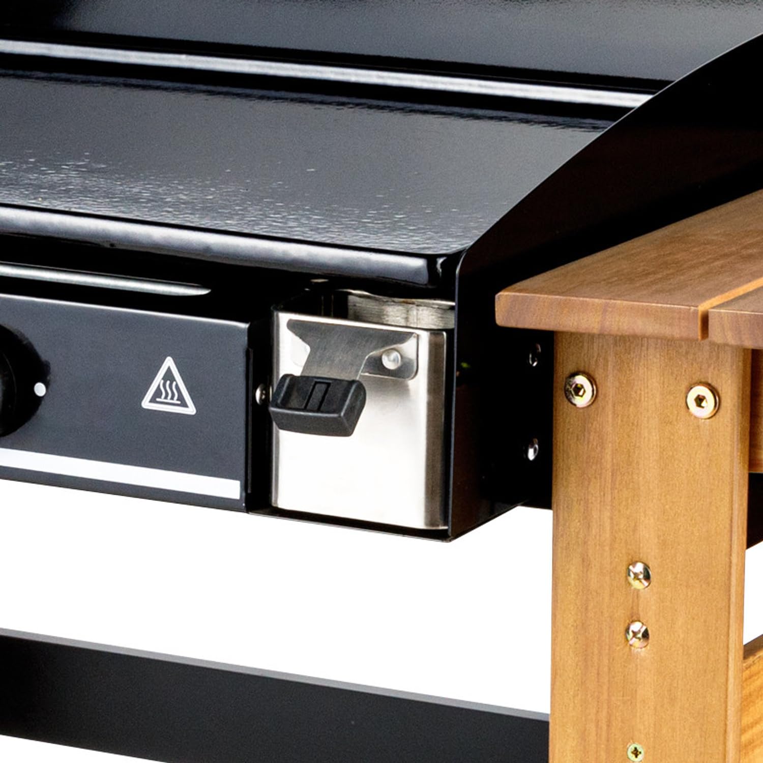 Plancha au gaz ASCAIN 2 brûleurs 6kW - Bois