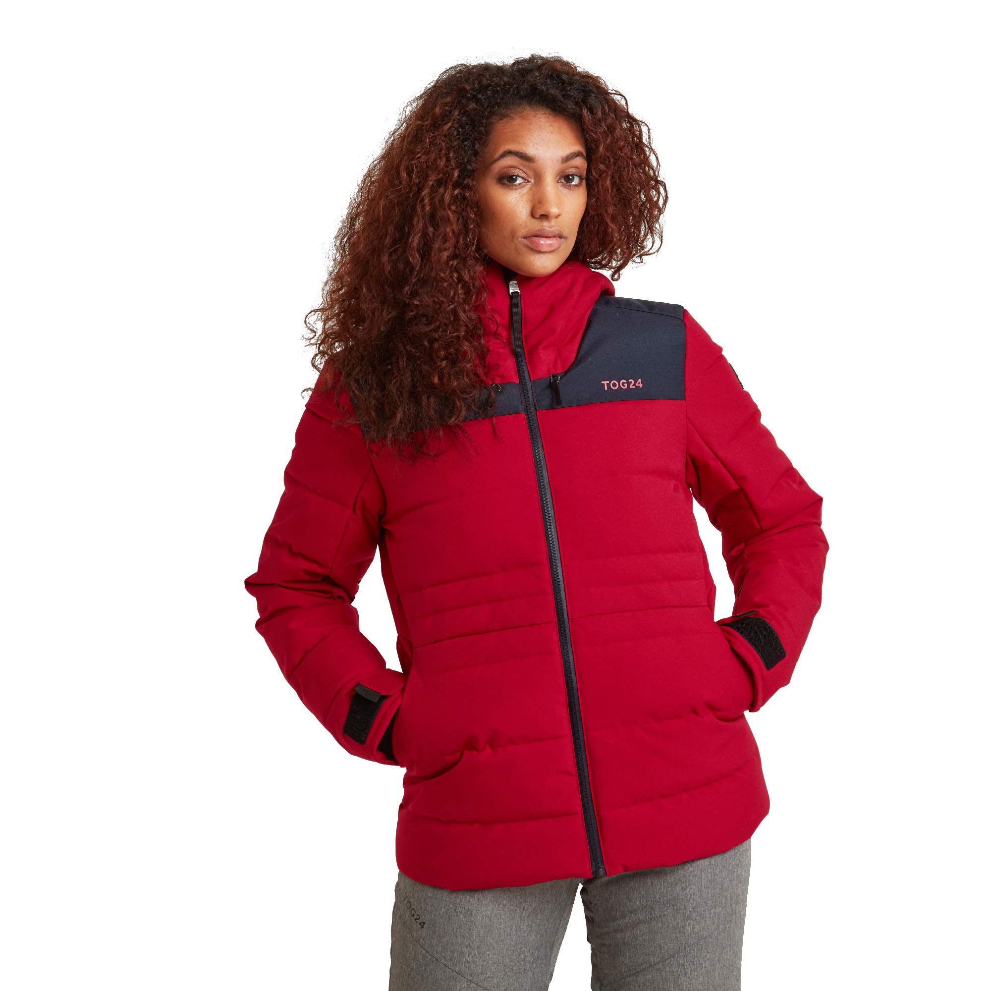 TOG24 Anvil Women's Ski Jacket, Water Resistant and Breathable Skiing and Snowboarding Coat with Elasticated Inner Snow Skirt, Adjustable Hood and Ski Goggle Wipe