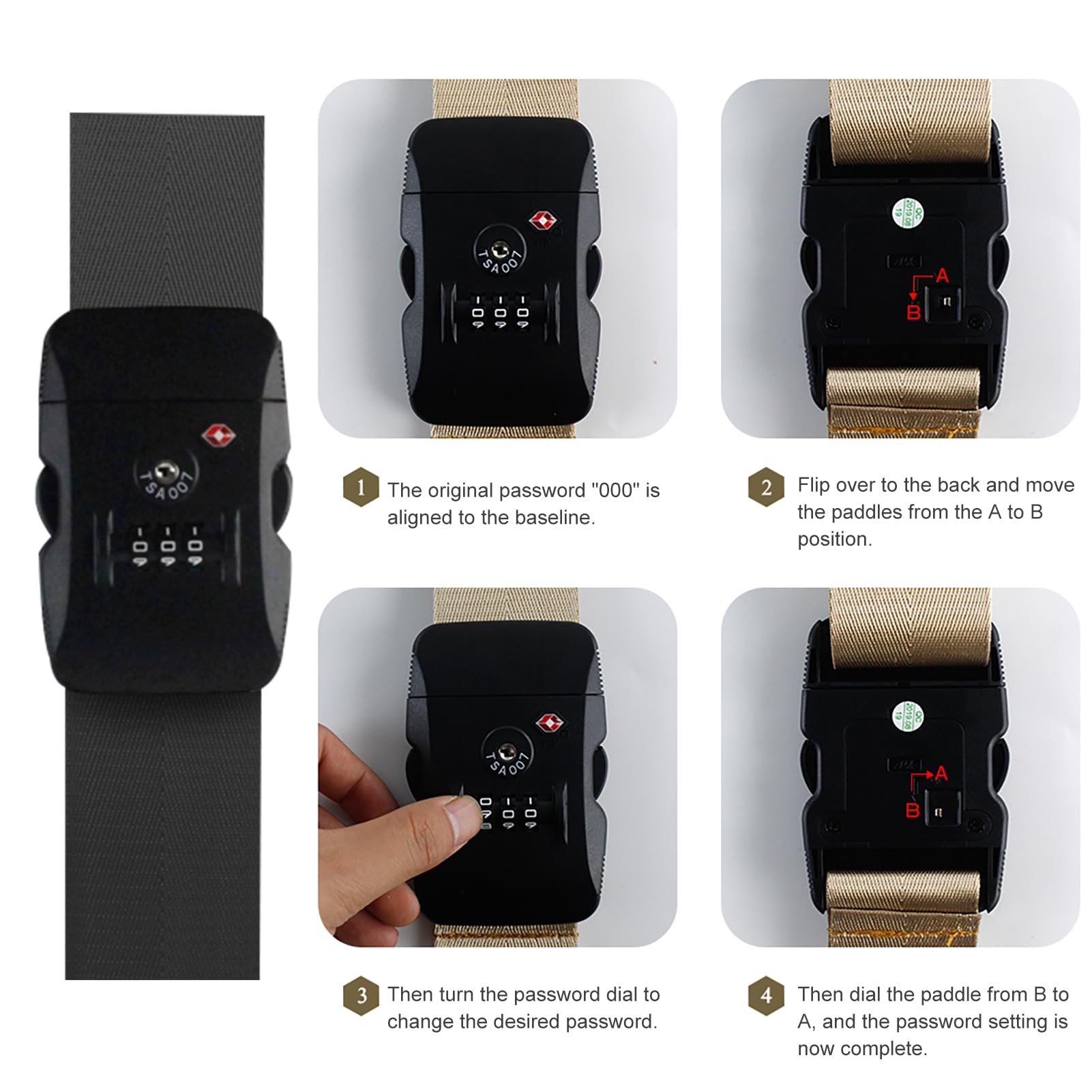 Cinghie Per Bagagli Regolabili - 2 Pezzi Colorati Per Valigie Da 18 A 32 Pollici