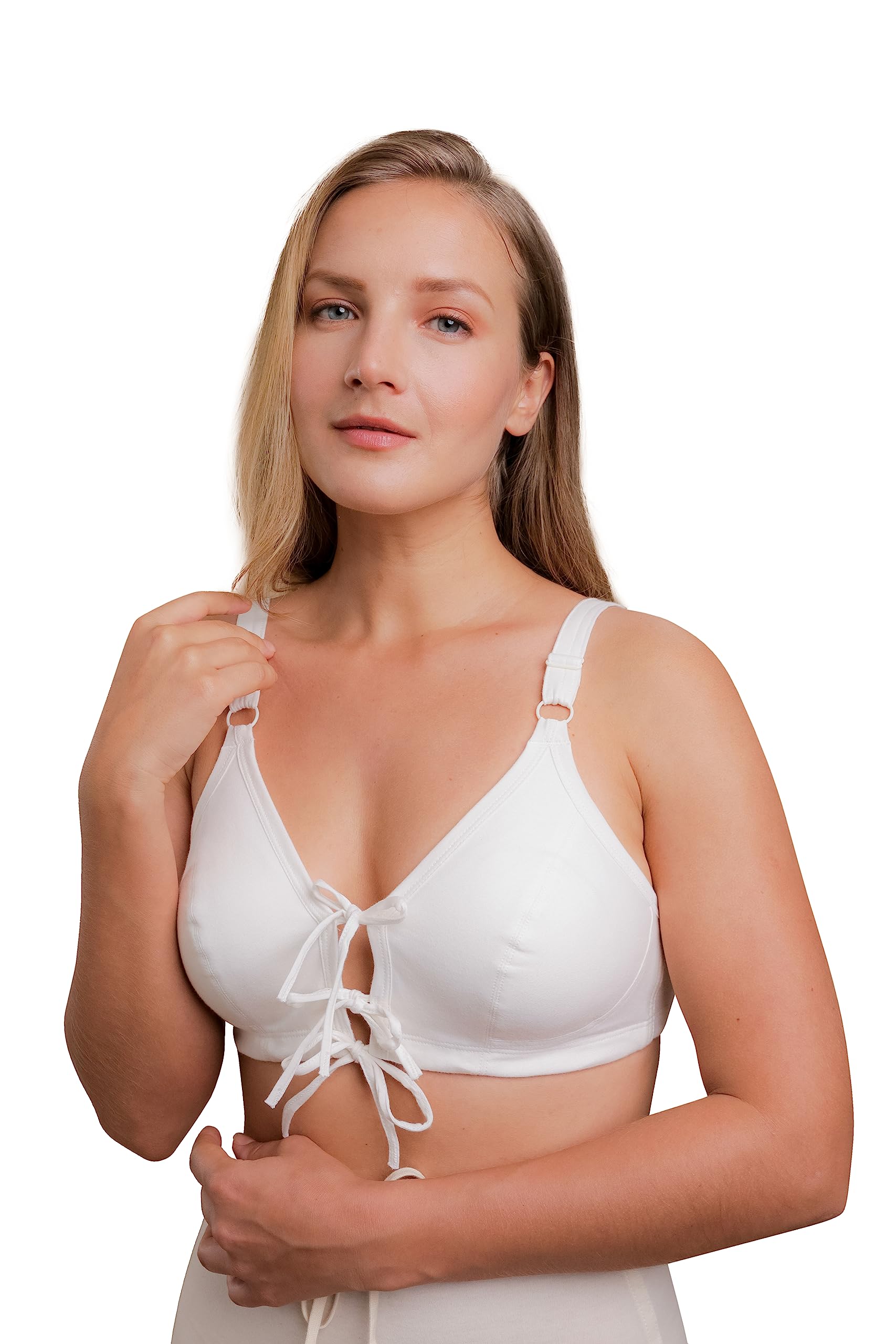 Cottonique Hypoallergenic Organic Cotton Drawstring Bra