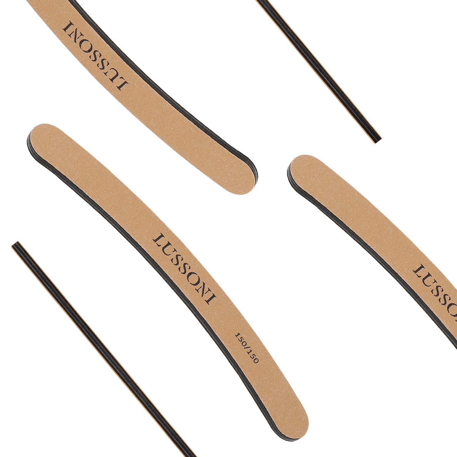 T4B LUSSONI PREMIUM Gebogene Nagelfeilen, Körnung 150/150, Für Natürliche Und Gehärtete Nägel (50 pcs)