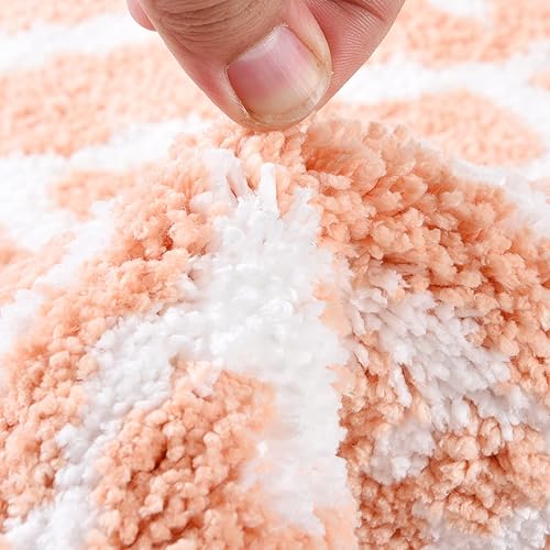 Miniatura 6 de OQUODO Tapete de baño de cerezo, bonito tapete de baño con forma de fruta, antideslizante, absorbente, lavable a máquina, 19.5 x 31.5 pulgadas