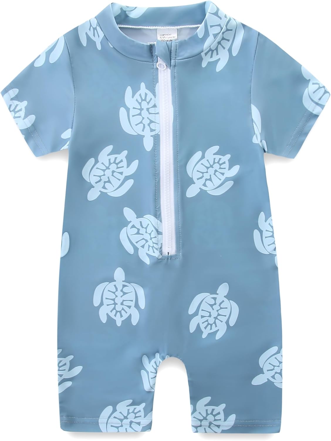 Cute Baby Boy Swimsuit Short Sleeved One Piece Bathing Suit Summer Infant Rashguard Surfing Suit