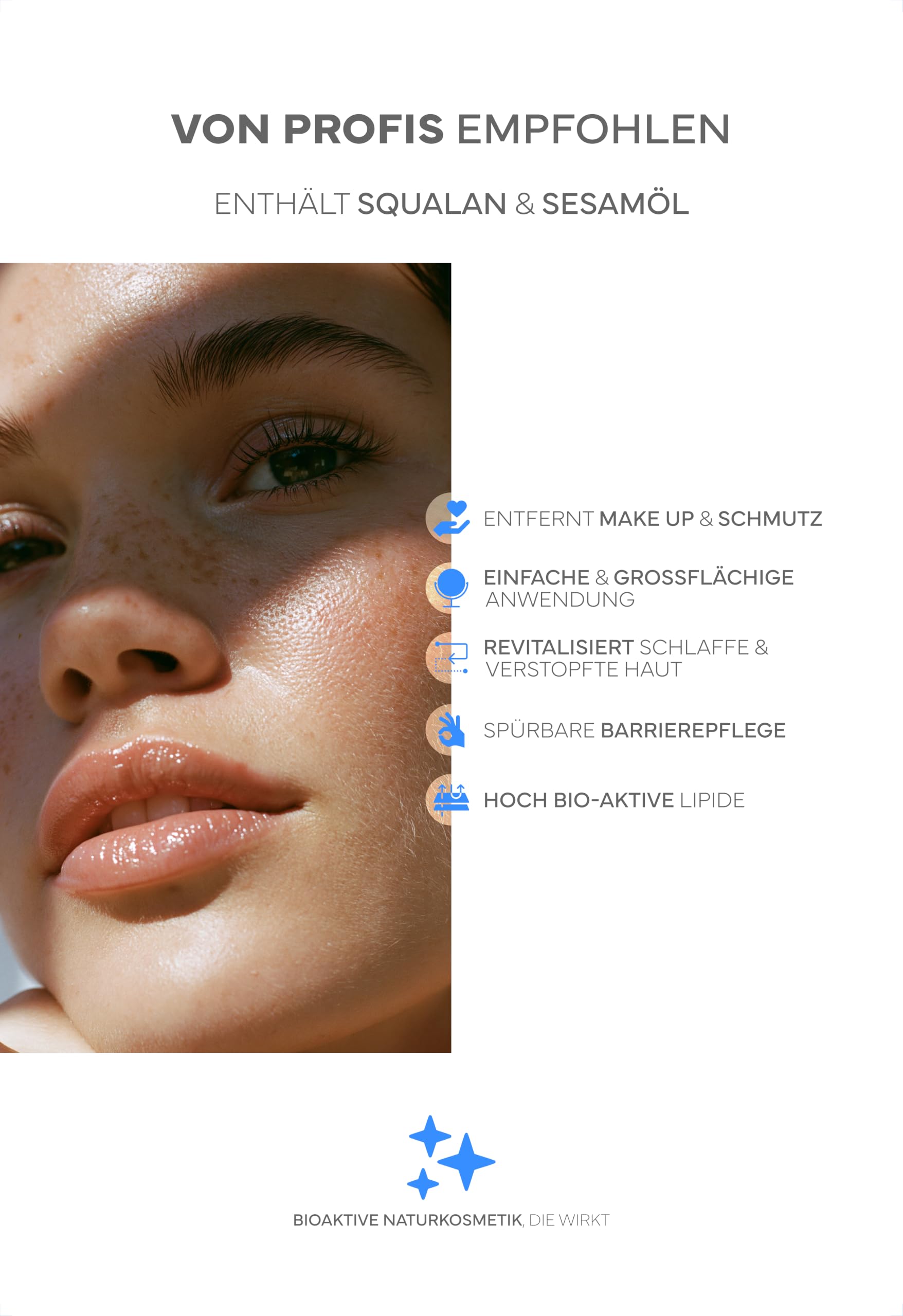 Gesichtsreinigung: Reinigungsöl für das Gesicht (Cleansing Oil) mit BIO Arganöl, Jojobaöl & Rizinusöl; Make Up Entferner, Talg & Sonnencreme; Ohne Augenbrennen, Alkohol, AHA & BHA; Leicht abzuwaschen