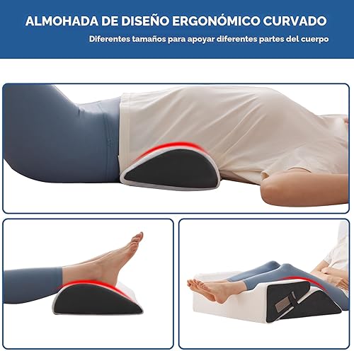 Miniatura 4 de Juego de 6 almohadas de cuña para después de la cirugía, almohada de cuña de cama después de la cirugía, almohadas de cuña para aliviar el dolor de