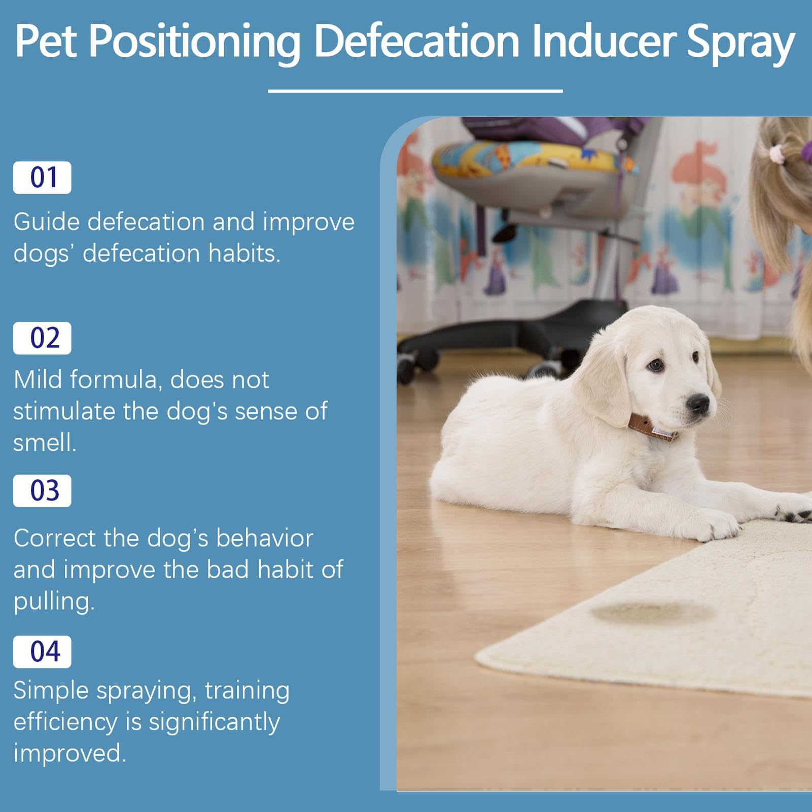 Spray d'apprentissage de la propreté pour Chien, Parfum Attrayant, Spray d'entraînement pour Chiot - Aide au Dressage de Chien - Spray correcteur de Dressage - sans Danger pour Les Chiens et