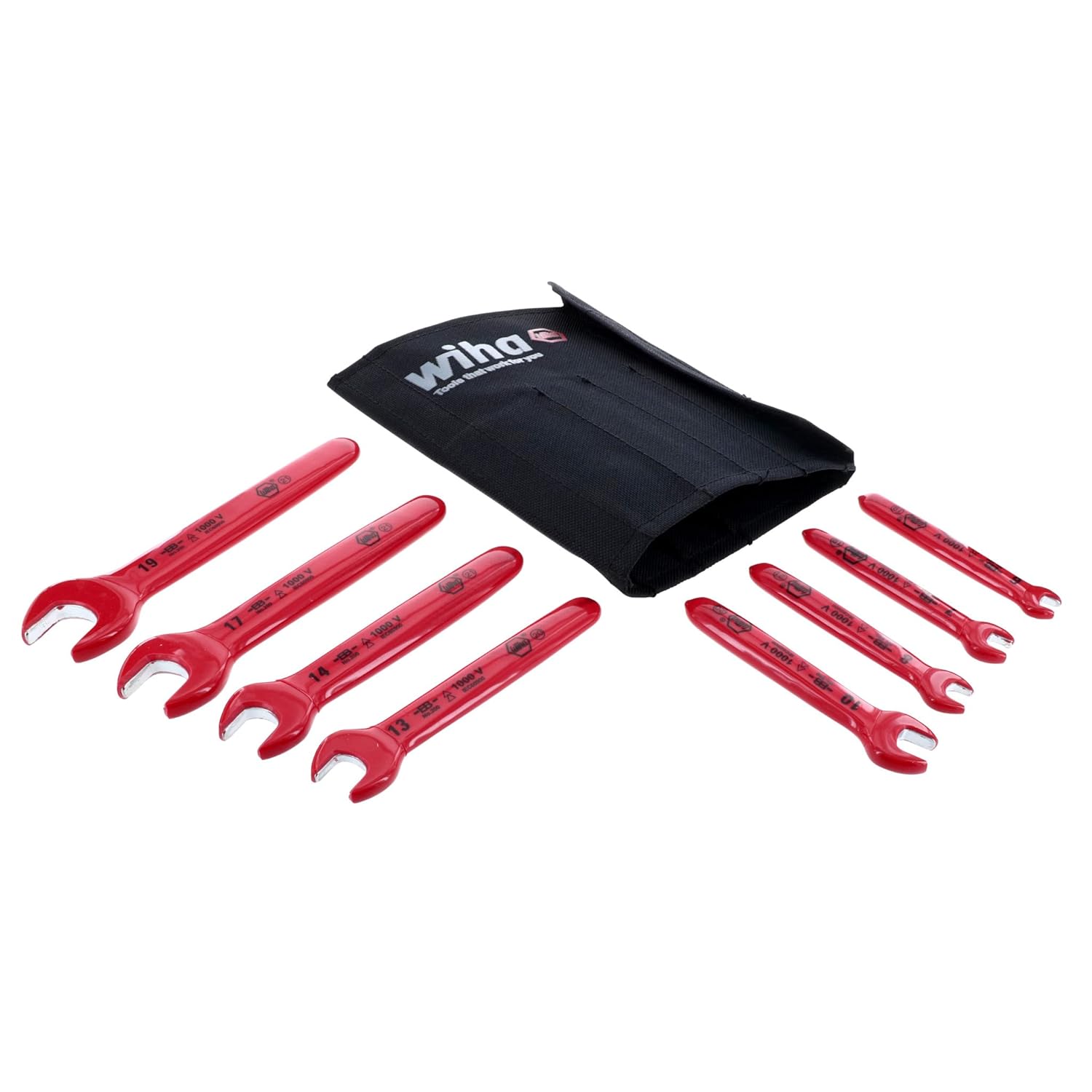 Wiha 20093 1000 Volt Roll Up Insulated Metric Wrench Sets, 8-Piece