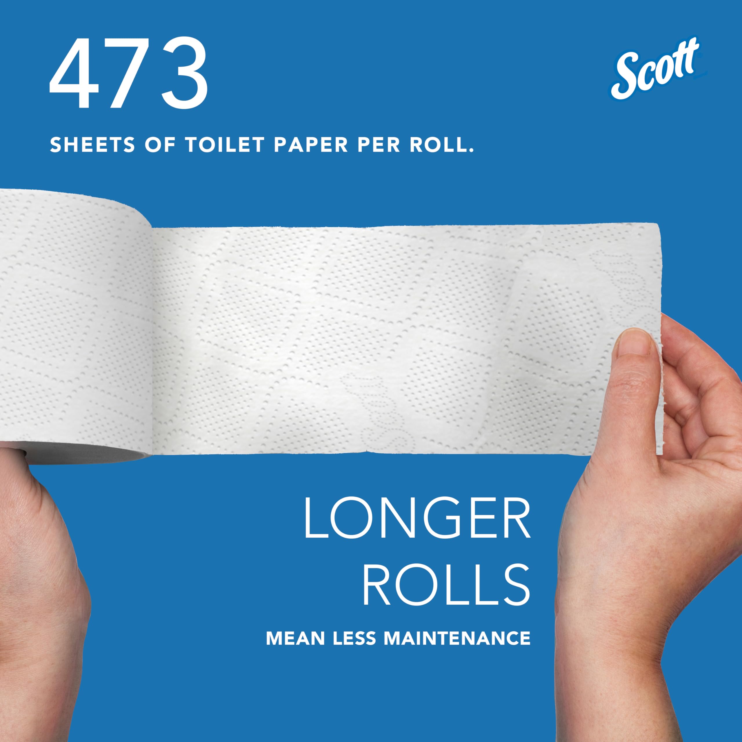 Scott Essential Professional 100% papel higiénico a granel de fibra reciclada para negocios (13217), rollos estándar de 2 capas, blanco, 80 rollos/caja, 506 hojas/rollo (el embalaje puede variar)
