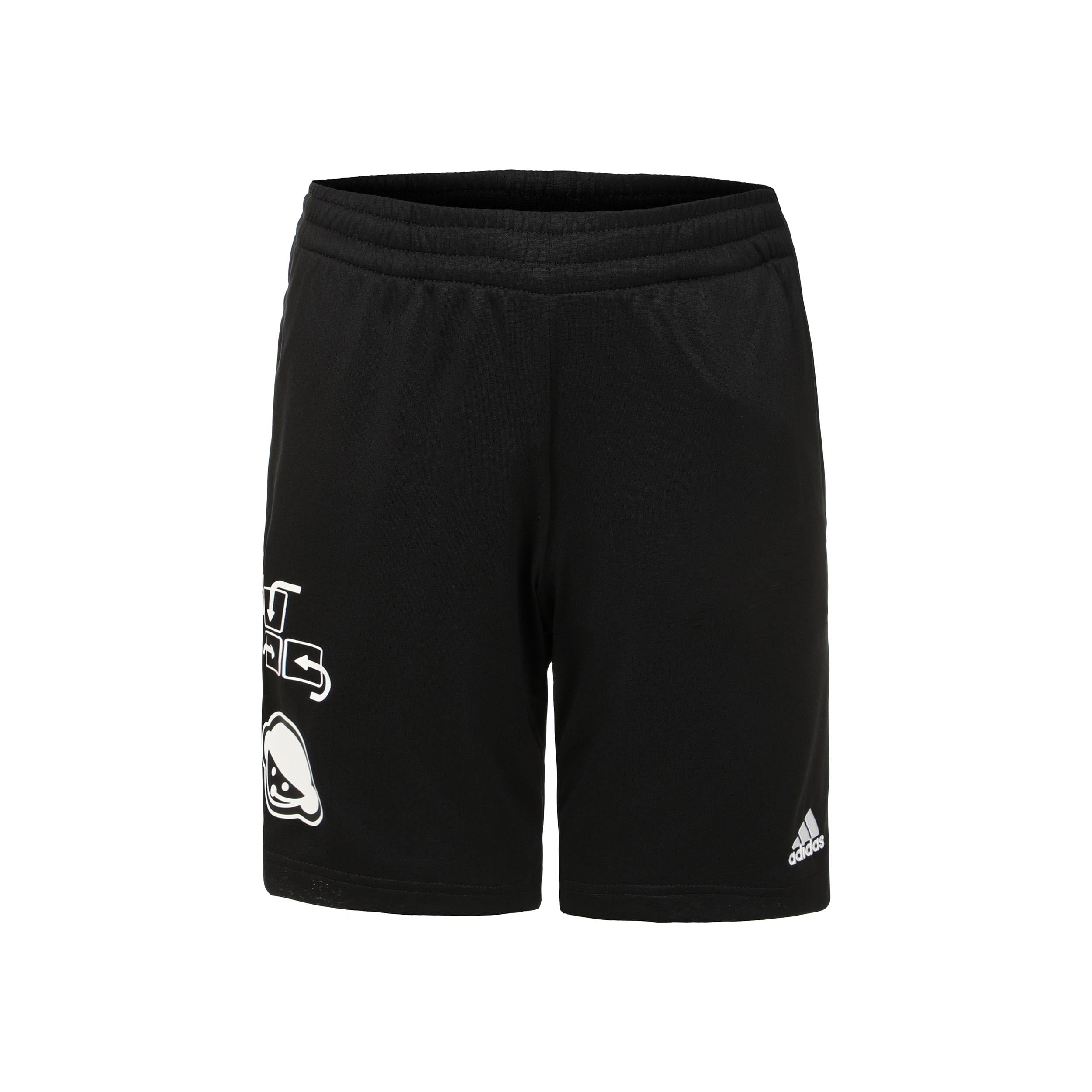 adidas Unisex Kids Brand Love Mesh Shorts Kids, Black/White, 13-14 Years