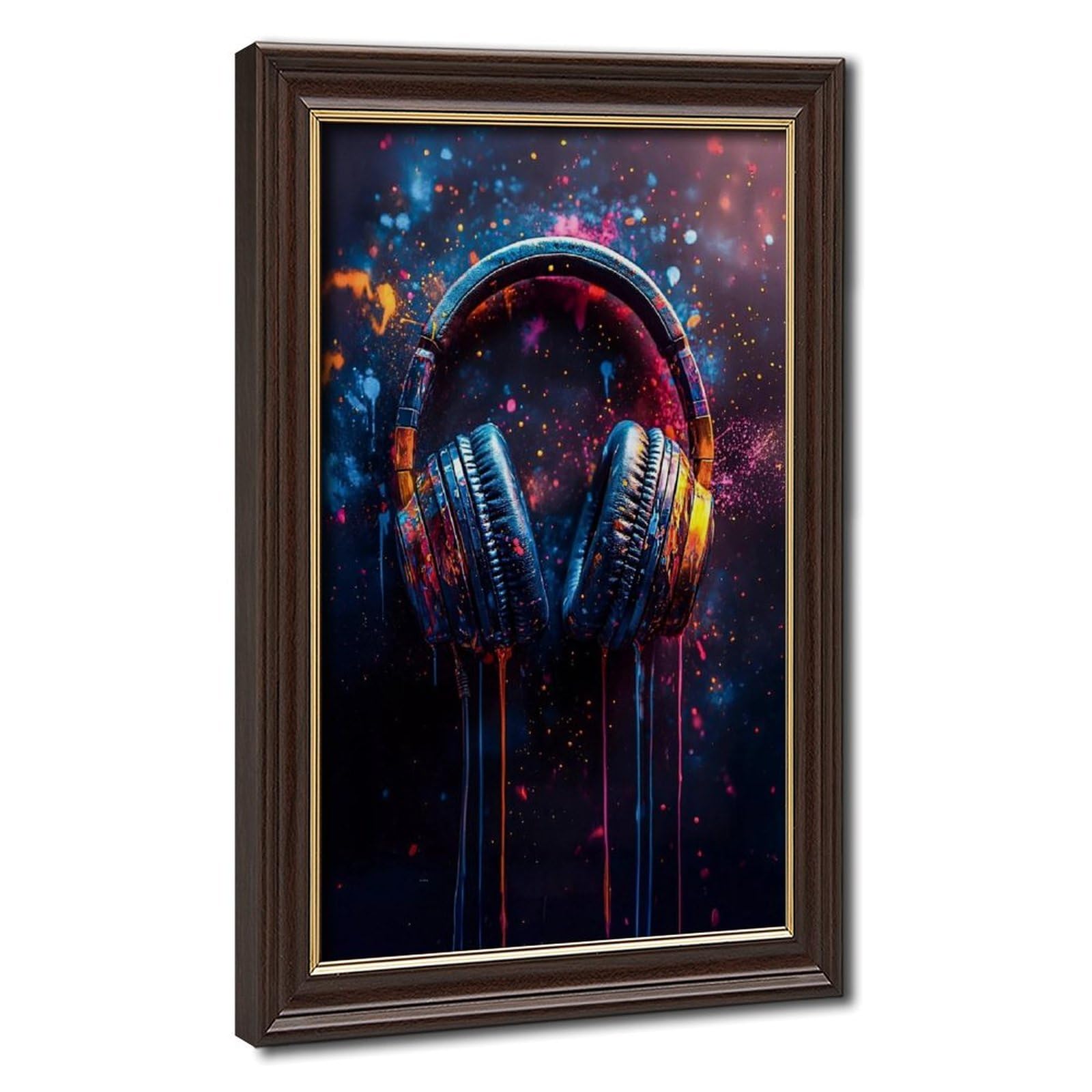 Bareronor Headphones Graffiti Canvas Poster for Dorm Room Decor Gift