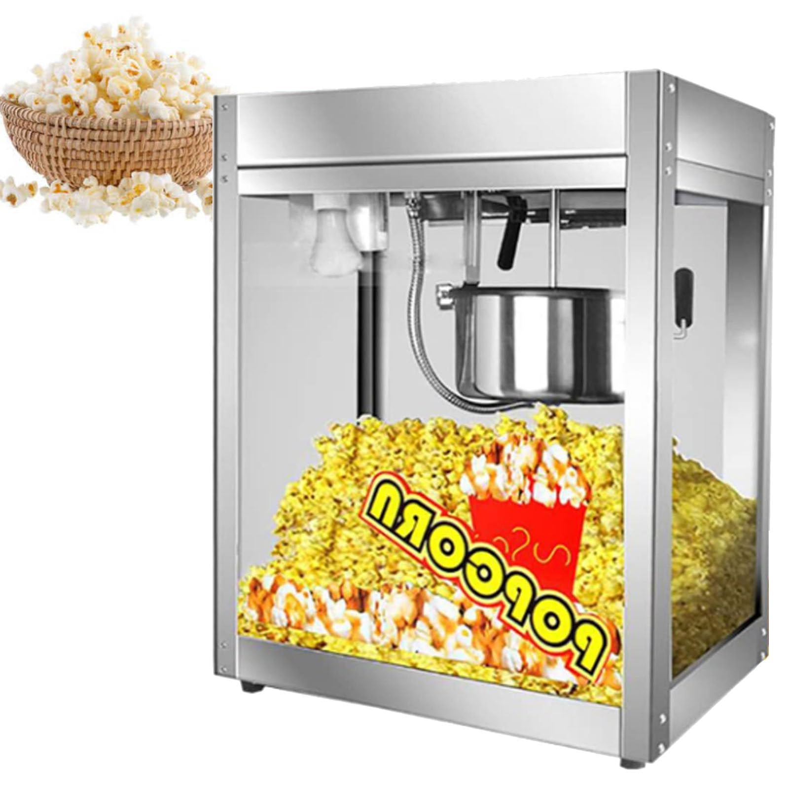 Máquina de Palomitas Grande,Fabricante Comercial de Palomitas de maíz,máquina para Hacer Palomitas de maíz Gourmet,Herramienta de medición 1400W,para Máquina de Palomitas,110V