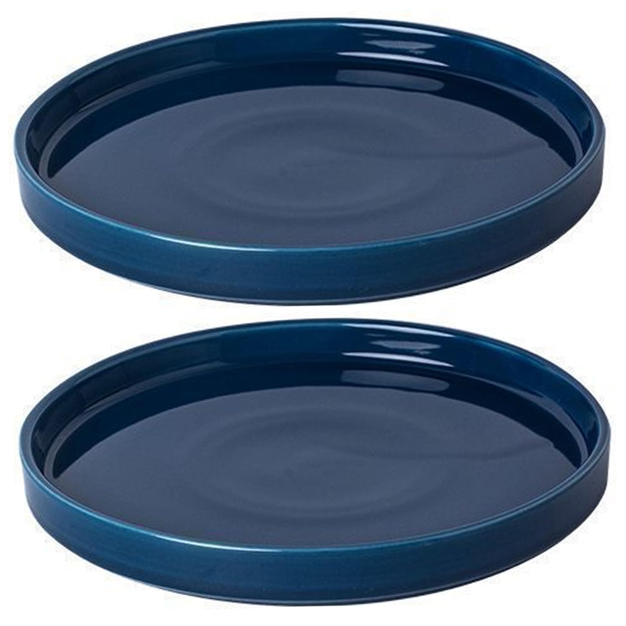Soucoupes en céramique pour pot de fleurs 17,8 cm bleu x2
