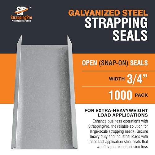 Miniatura 3 de Sellos de fleje de acero  Sellos de cierre a presión abiertos de alta resistencia de 12 pulgada para bandas de acero  Resistente a la corrosión,