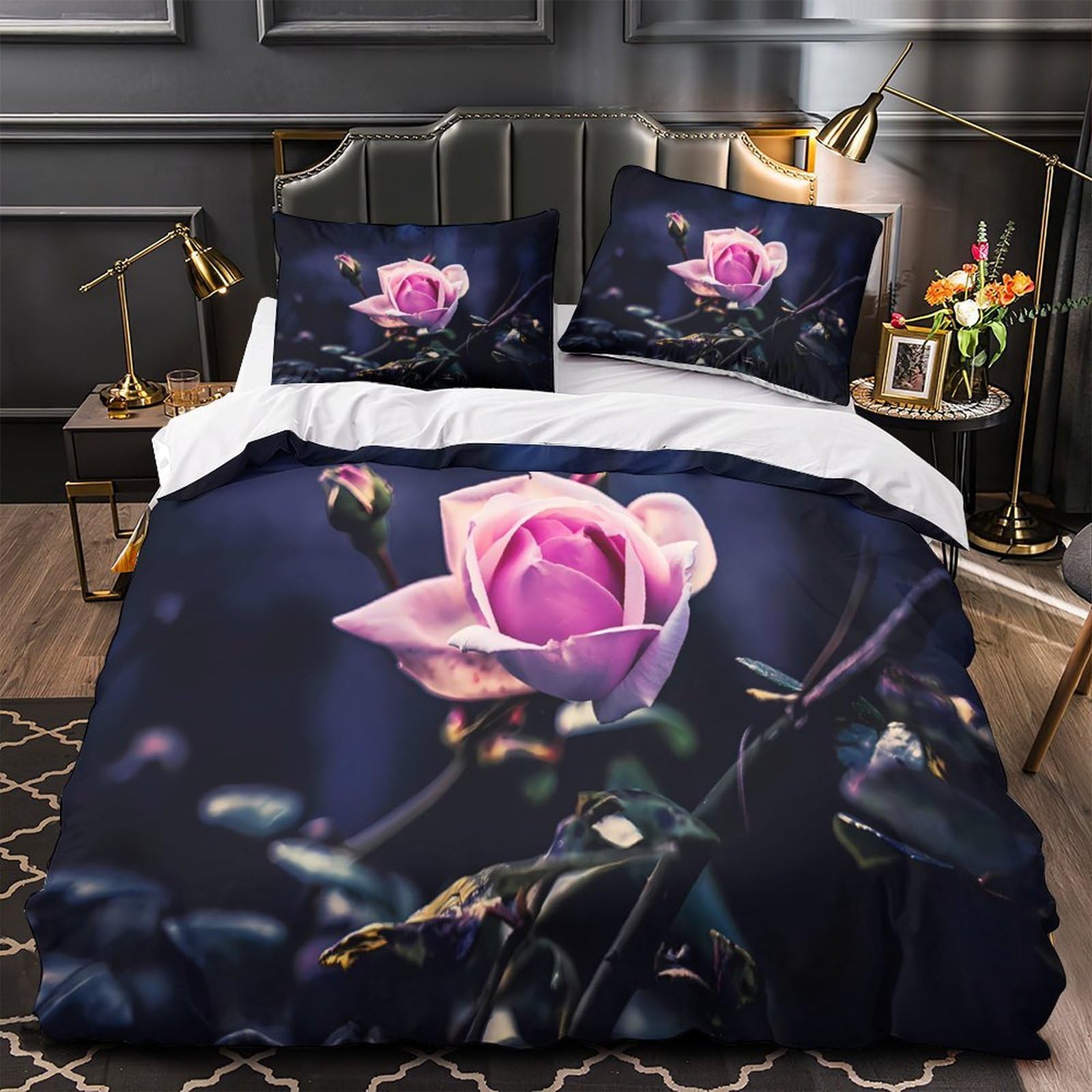Fleurs de cerisier housse de couette rose pour une chambre d'ado zen et douce