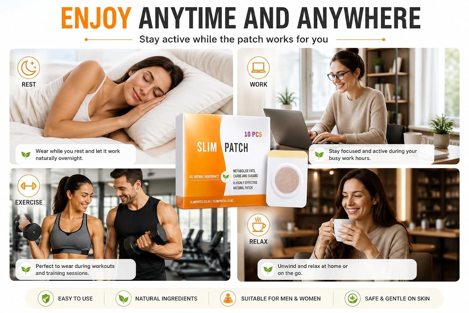 Herbal Body Care Patch Pack of 10 with Body Measuring Tape | Daily Skin Patch for Men & Women | Comfortable Adhesive Design | Easy Daily Application | Personal Body Care Accessory — Amazon image 4