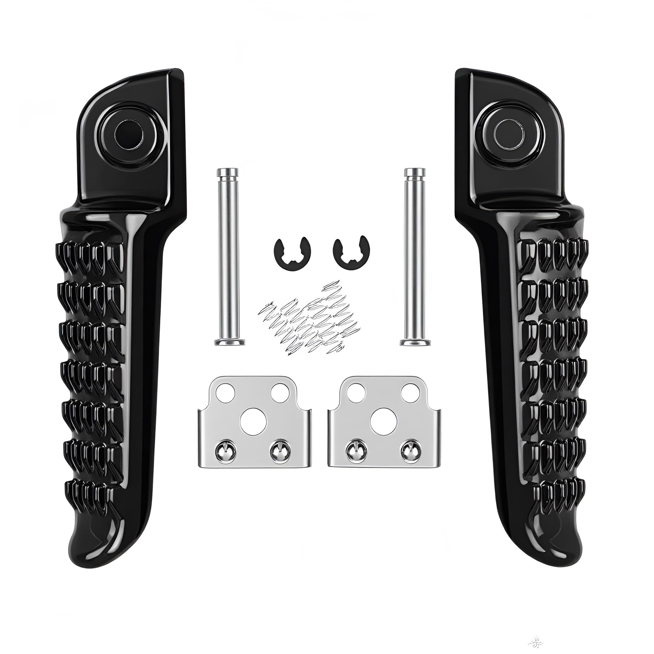 TCMI Rear Footrests Foot Pegs For KAWASAKI ZZR 1400 ZX14 ZX-14 2006-2013 07 09 11 12, Black