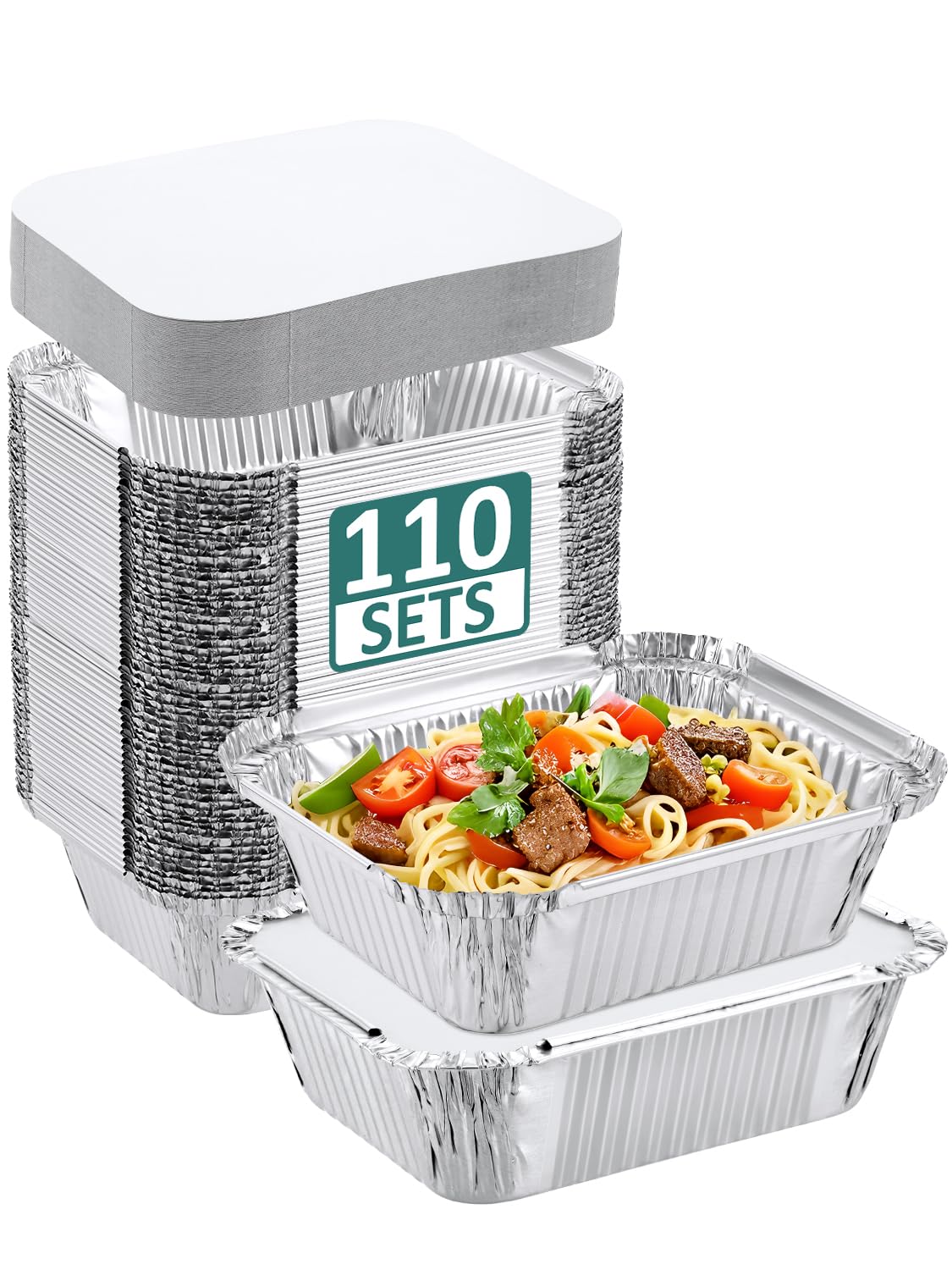 Amazon.com: NEEBAKE 110 Pack 5x4 Disposable Small Aluminum Pans