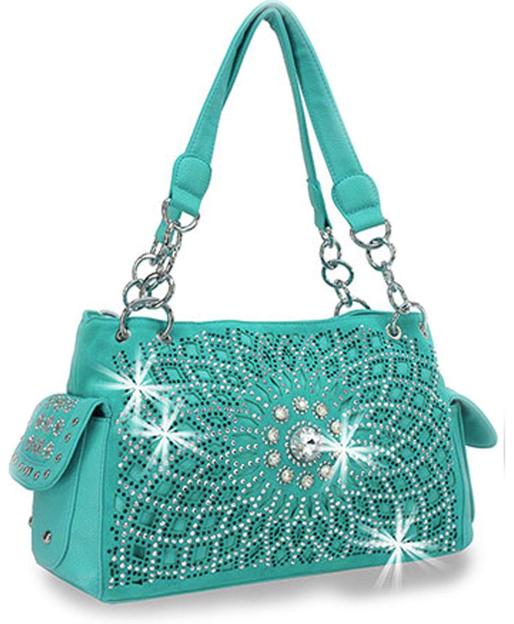 ZZ FabZzfab Starburst Concealed Carry Purse Rhinestone Western Handbag