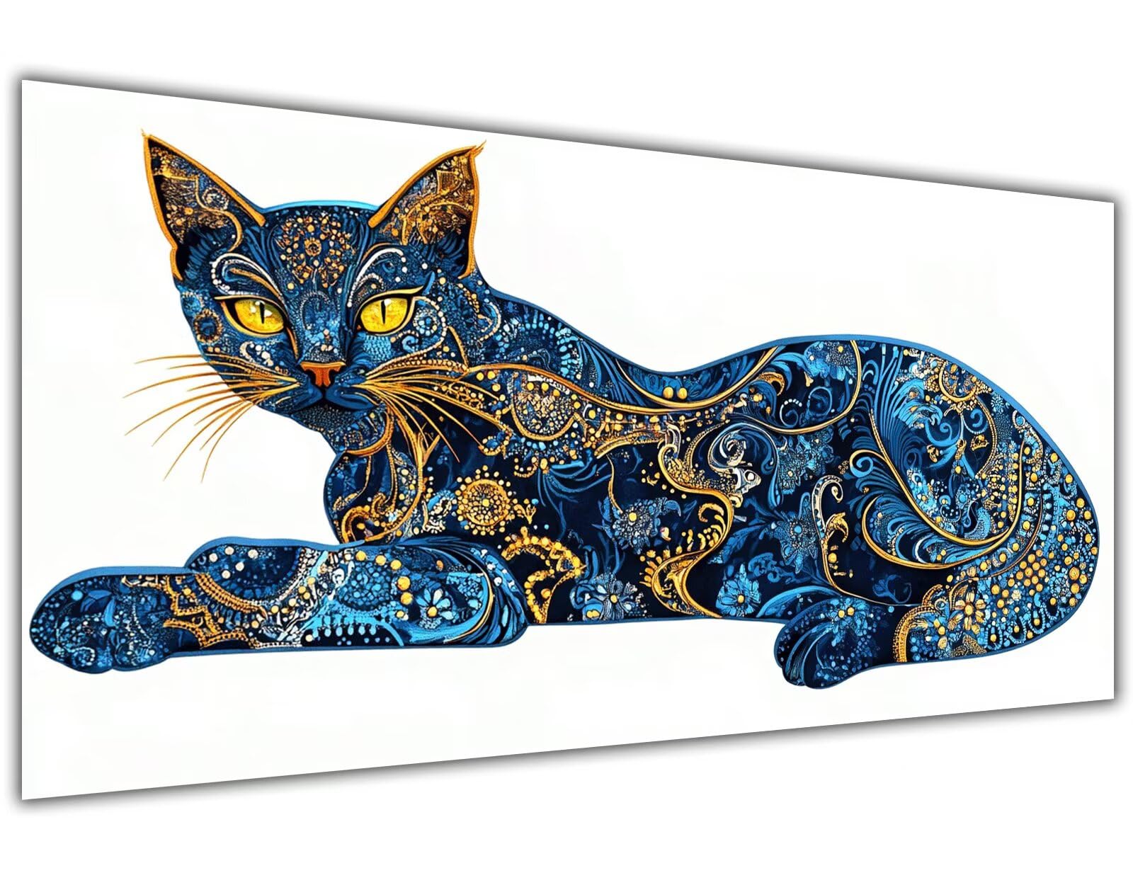 Pintar por Numeros Abstracto 100x200 cm Grande Pintar con Numeros Adultos Gato DIY Cuadros para Paint by Numbers Kit Lienzos Acrílico Pinceles Decor Hogar, Regalos Originales para Hombre/Mujer-KL669