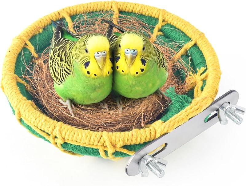Ninho para Aves KATUMO de Corda de Algodão com Fibra Natural de Coco, 13,5 cm