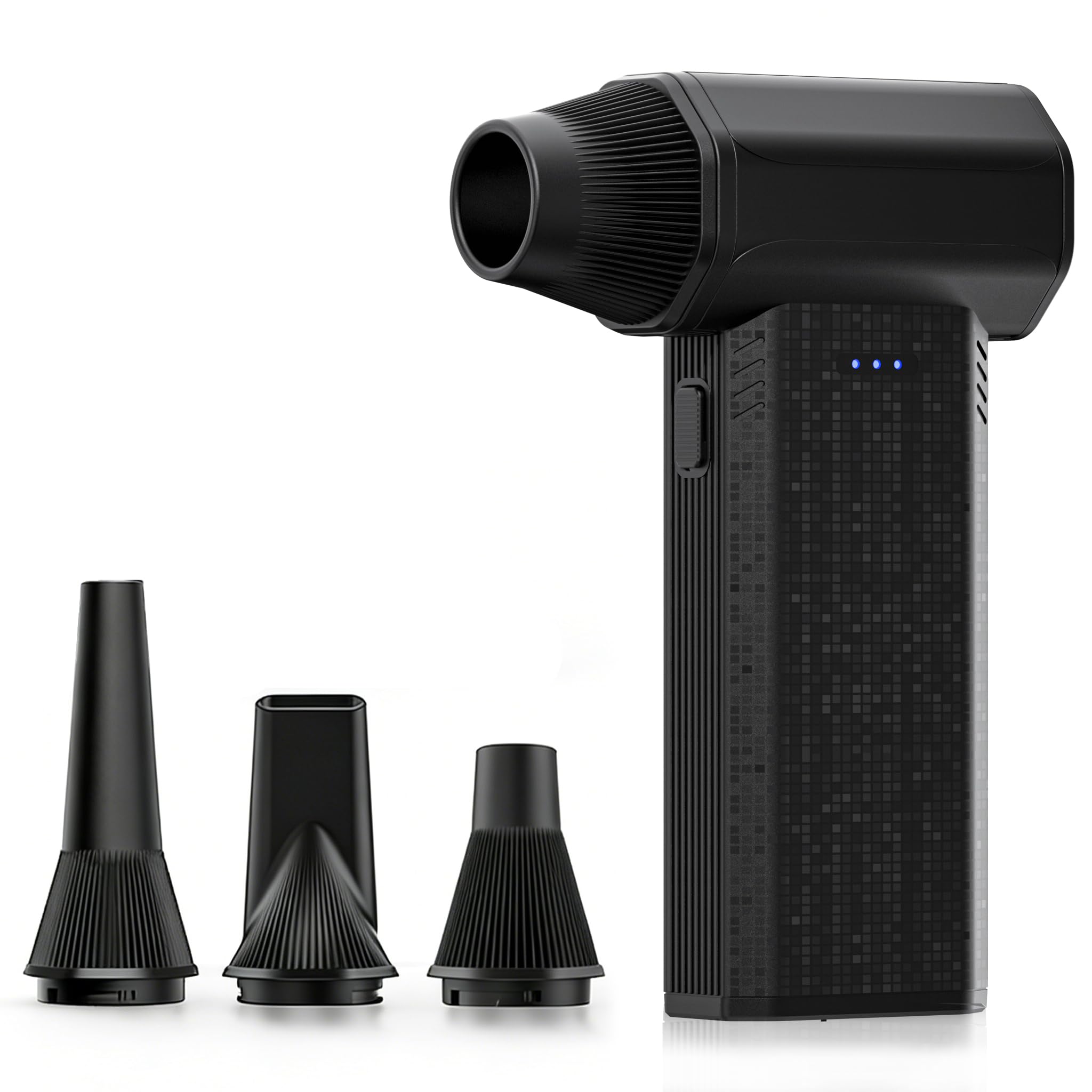 Wiederaufladbarer kabelloser Luftdüser – 110.000 U/min, 3-stufig, leistungsstarker Mini Blower für PC, Laptop, Elektronik, Tastatur, Sofa, Haushalt, Auto & Outdoor