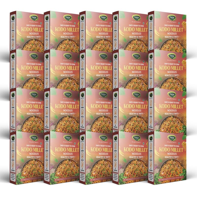 Image of Thanjai Natural Kodo Millet Noodles 180 Grams X 20 (3600 Grams) of Homemade Natural Noodles (No Preservatives, No Chemicals, No Artificial Extract)