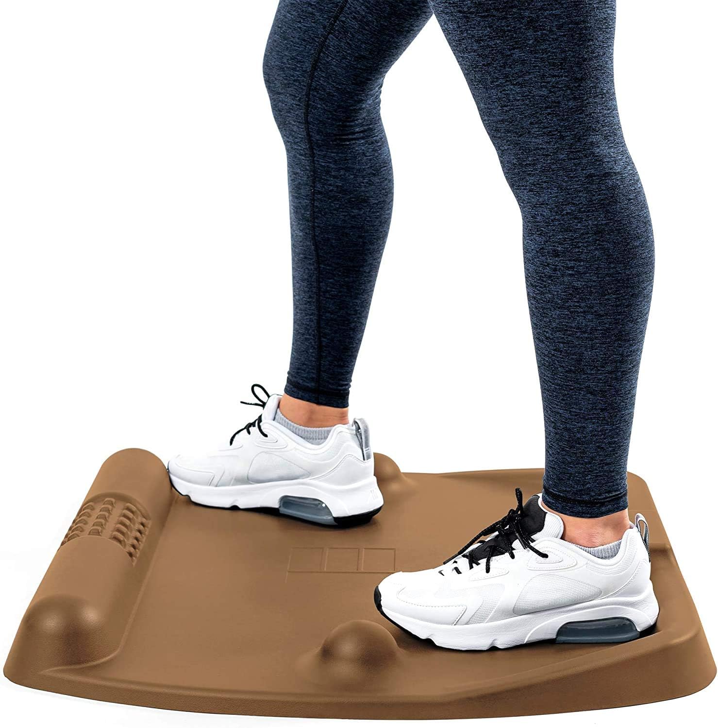 Anti Fatigue Mat by CubeFit – Ergonomic Comfort Standing Desk Mats | Stand Up Home Office Foot Mat | Premium Comfort, Balance & Massage Pad | Desk Accessories (TerraMat Brown)