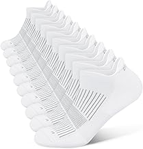 PAPLUS Ankle Running Socks 5 Pairs, Athletic Cushioned Anti-Blister Low Cut No Show Sports Socks for Men Women