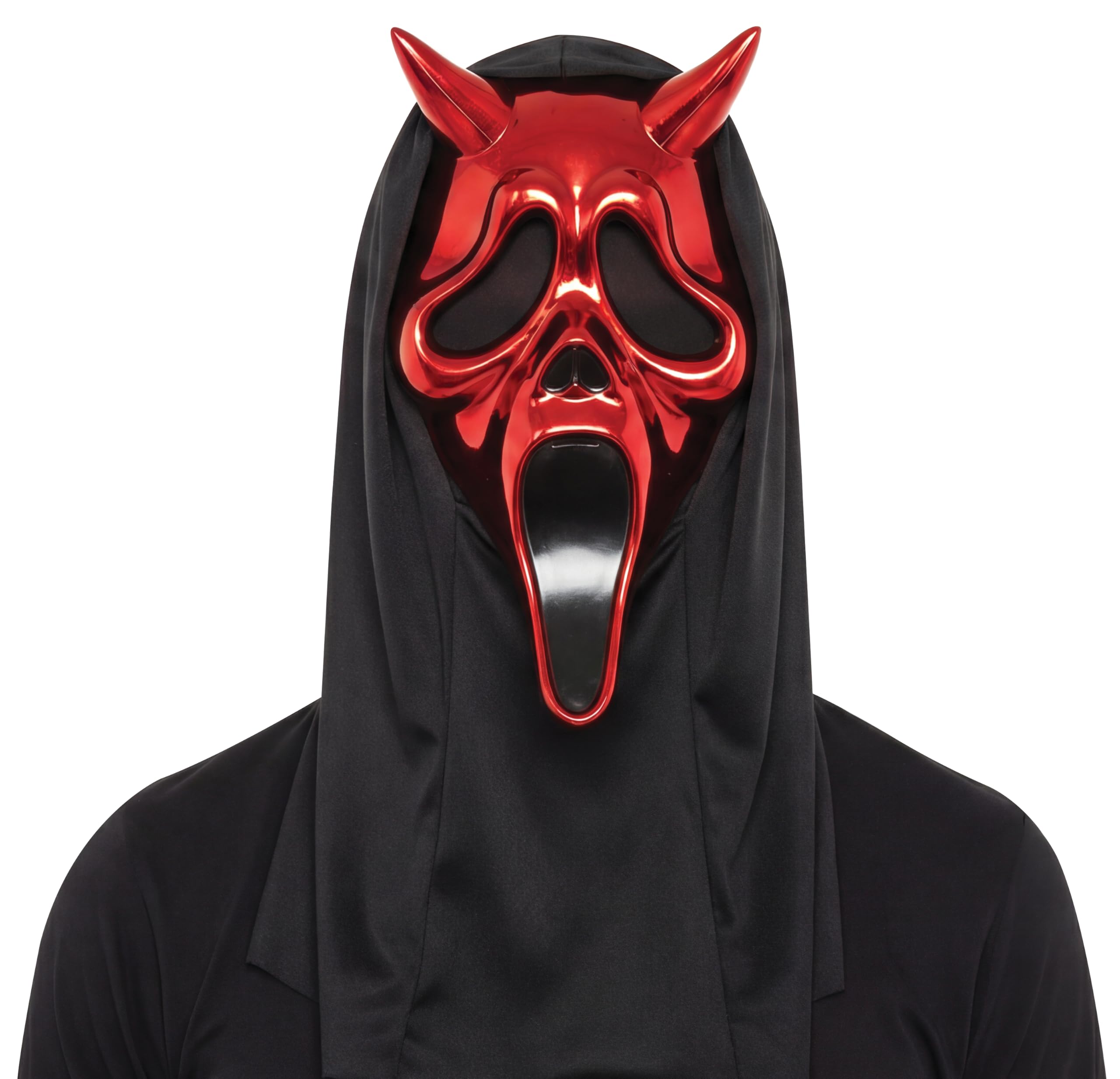 Fun World Ghost Face Chrome Devil Mask