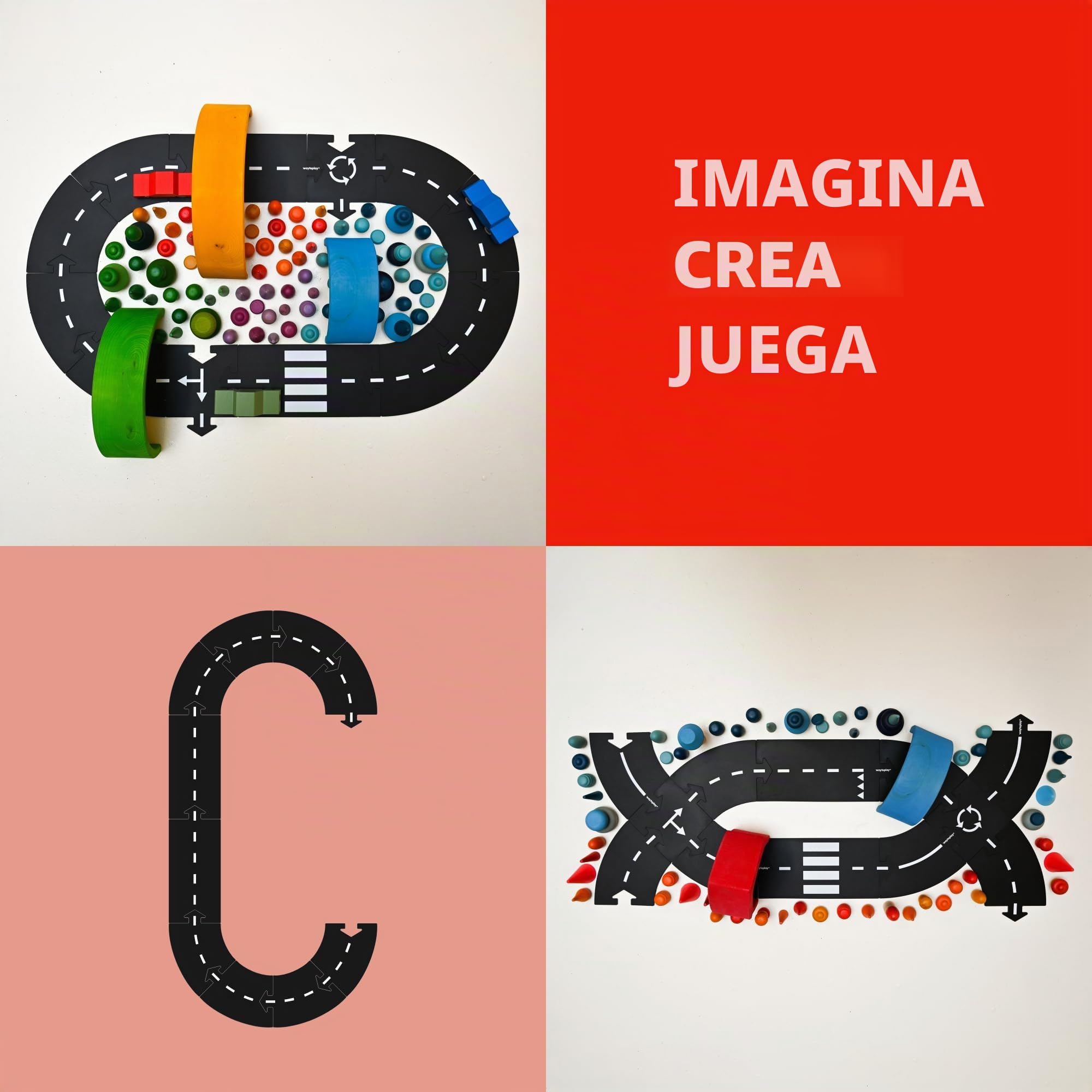 waytoplay 12 Ringroad, Juego de construcción, Negro y Blanco