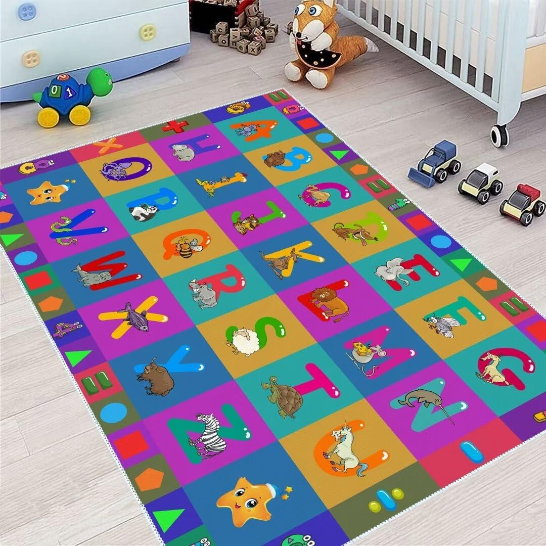 Amazon.com: ABC Alphabet Rug, Kids Number Education Learning Carpet ...