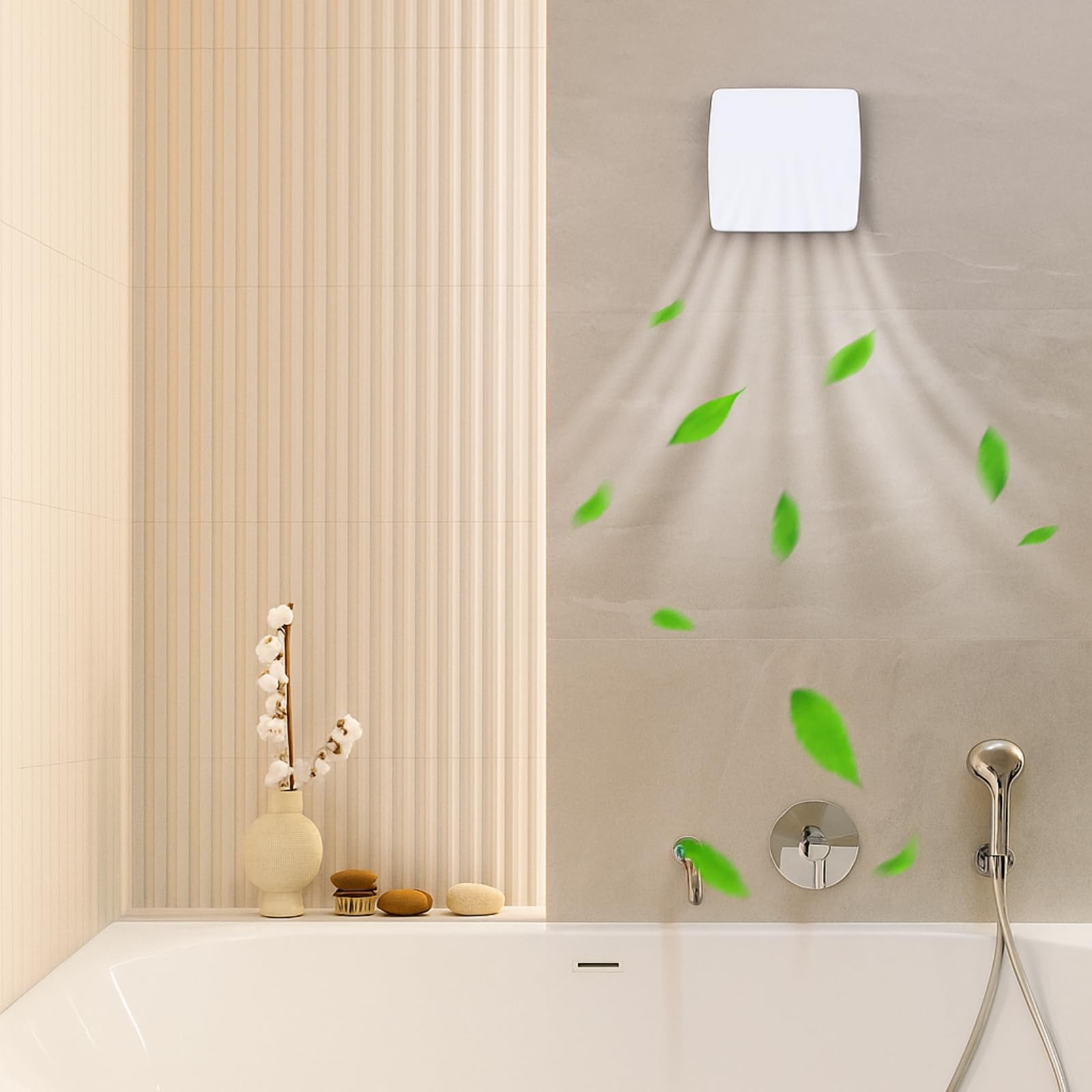 Aspiratore Bagno 100mm Ventola Aspirazione Bagno Silenzioso,12W Estrattore Aria Silenzioso con Valvola Antiritorno, Ventola Bagno per WC Cucina Ufficio Garage