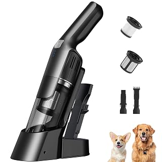 Handheld Vacuum Cordless, 24KPA Powerful Car Vacuum, Rechargeable, Charging Dock, Ergonomic Handle, 2-in-1 Crevice Tool, 1.8lb Portable Vacuum Cleaner with 2-Speed for Car, Home - Amazon product rated Grade A