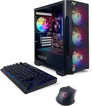 NSX GAMING Desktop PC AMD Ryzen 7 5700G 32GB DDR4 RGB SSD 512GB M.2 NVME | W11 | Mouse and Keyboard RGB, WiFi Ready. Gaming Case ARGB