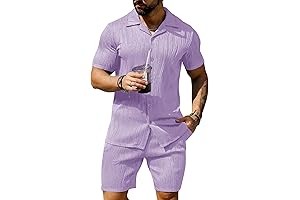 Trendy Purple Linen Suits for Men