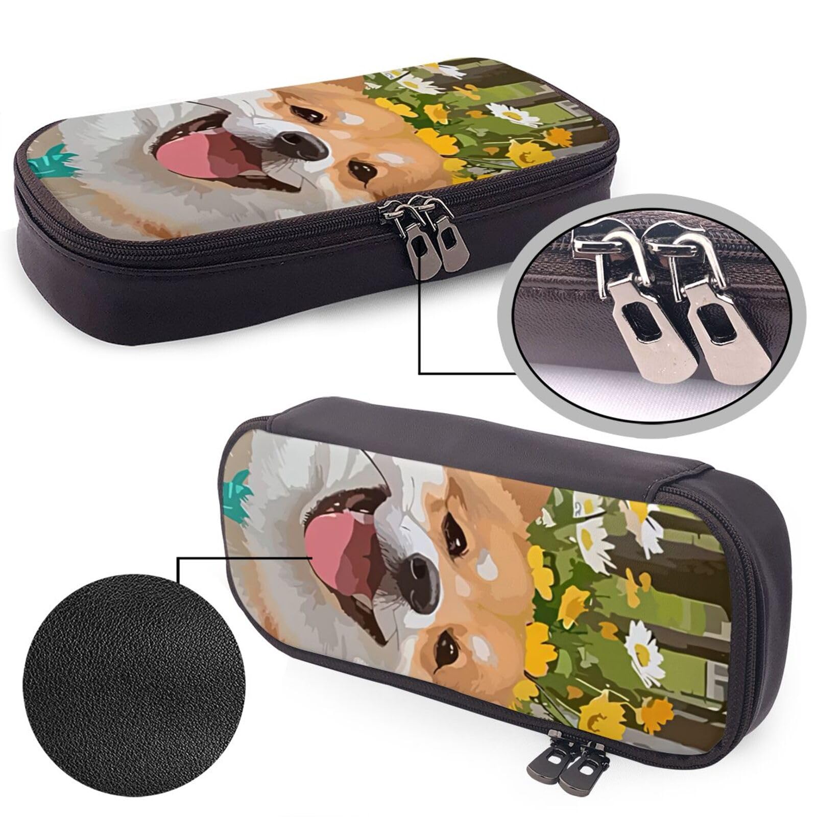 Amazon.co.jp: ペンケース 笑顔 犬 柴犬 ドッグ 筆箱 ステーショナリー