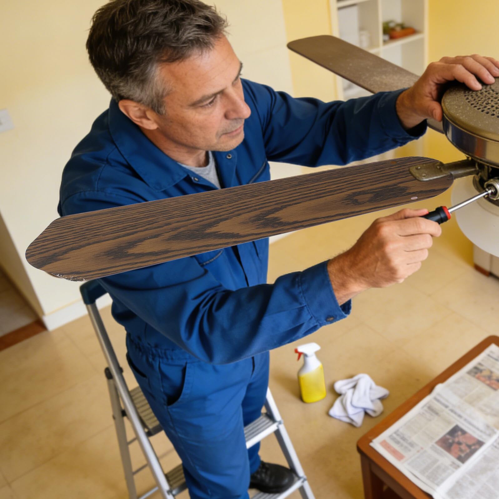 VALICLUD 5 Piezas Aspas para Ventilador de Techo Recambio Resistente y Ligero, Accesorios para Ventiladores Diseño y Fácil Instalación