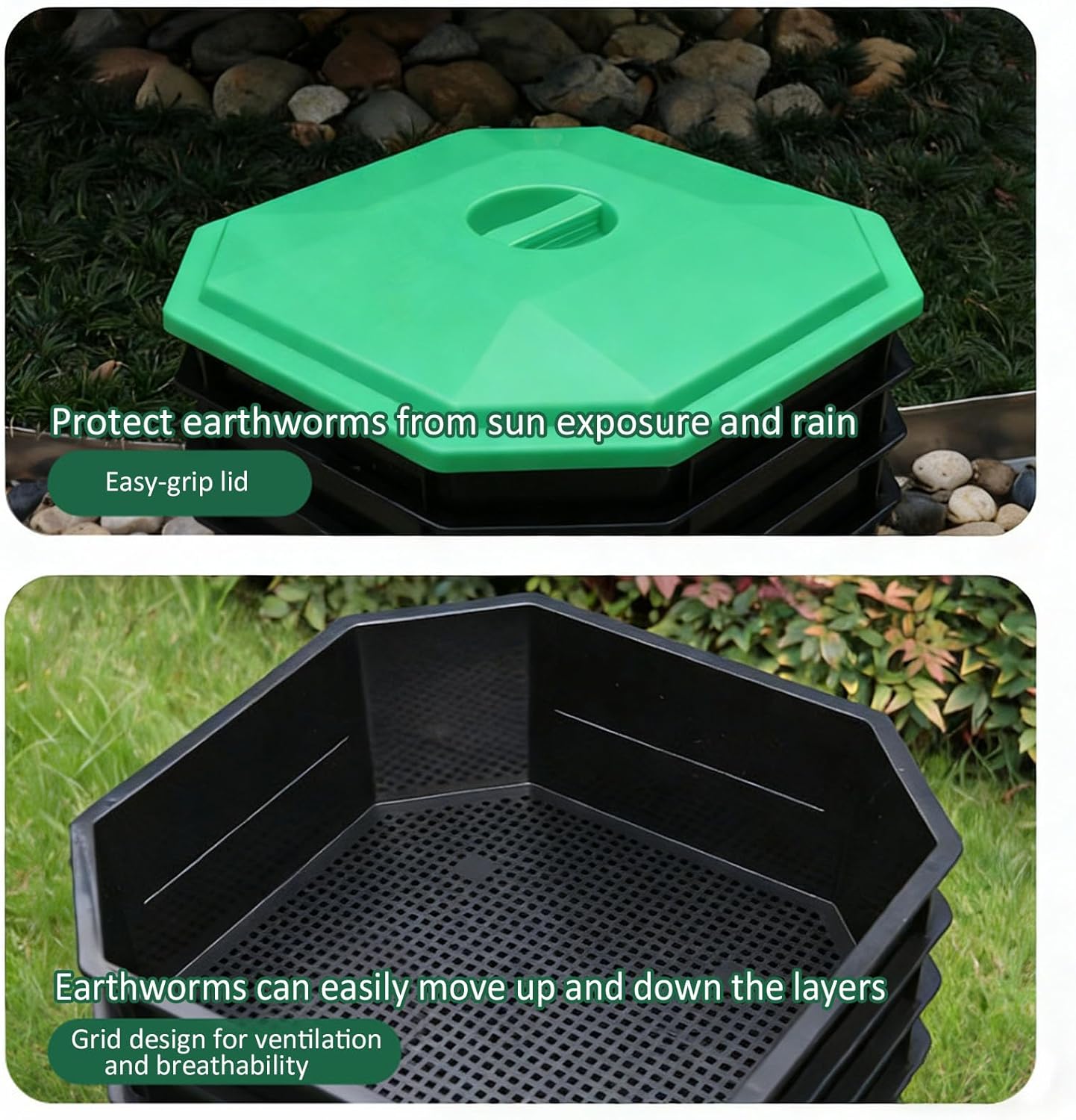 ordinarYone Five Rank Nematode Composting Container Constructed of Permanent PRESENTATION Polystyrene for Efficient Organic Waste Co
