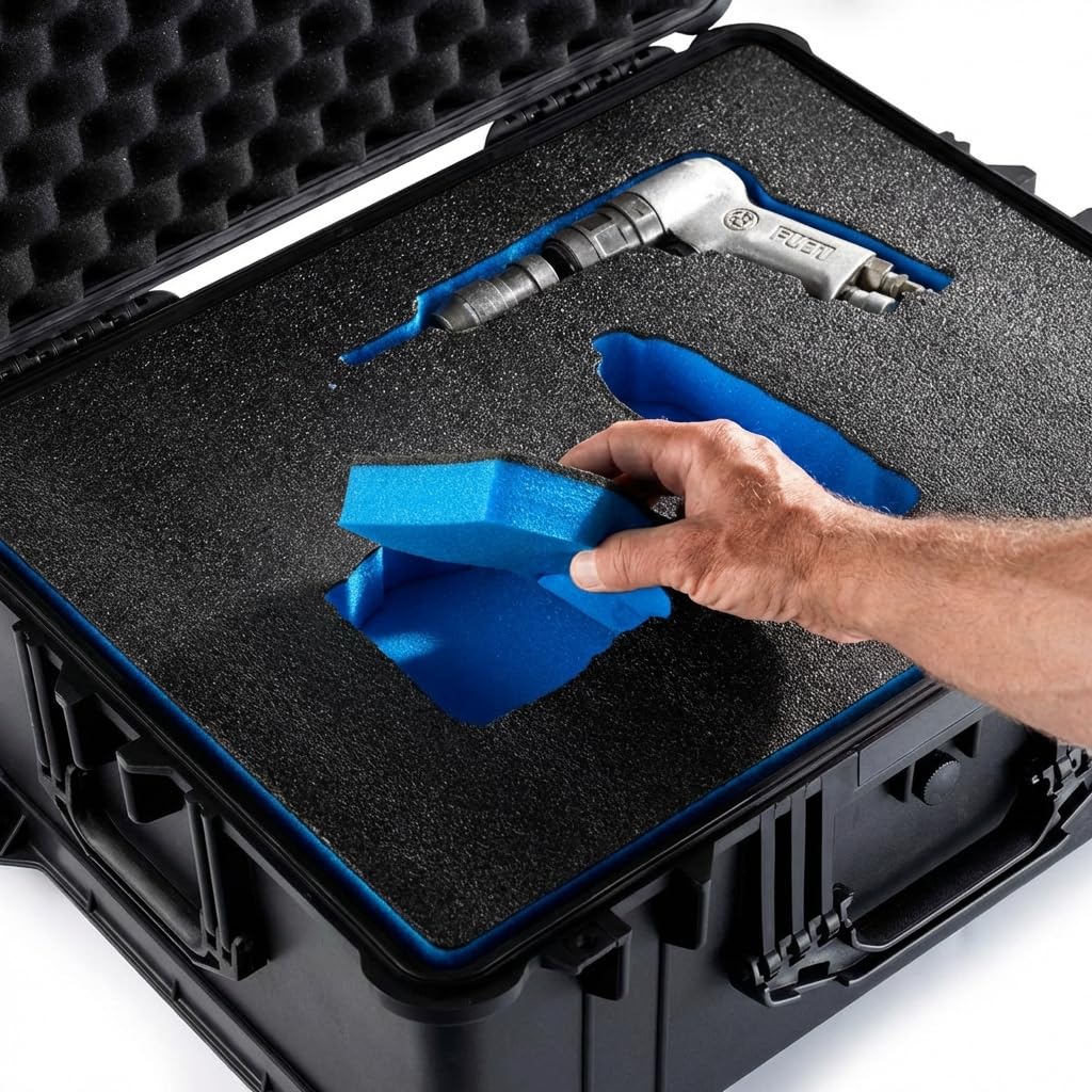 Shadow Foam Multilayer Schaumstoff 800 x 600 x 50 mm 3 Stück Blau & Schwarz Werkzeugeinlage