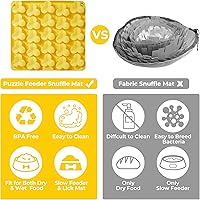 Vista 7 de Puzzle Feeder Alfombrilla para olfatear para perros, tapete para lamer para comer más lento, juguetes de rompecabezas para perros de razas grandes