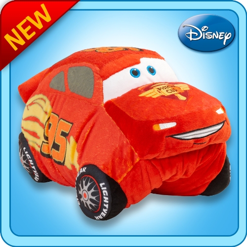 Pillow Pets Disney Pixar Cars 2 18" Lightning McQueen Folding Stuffed Plush Toy