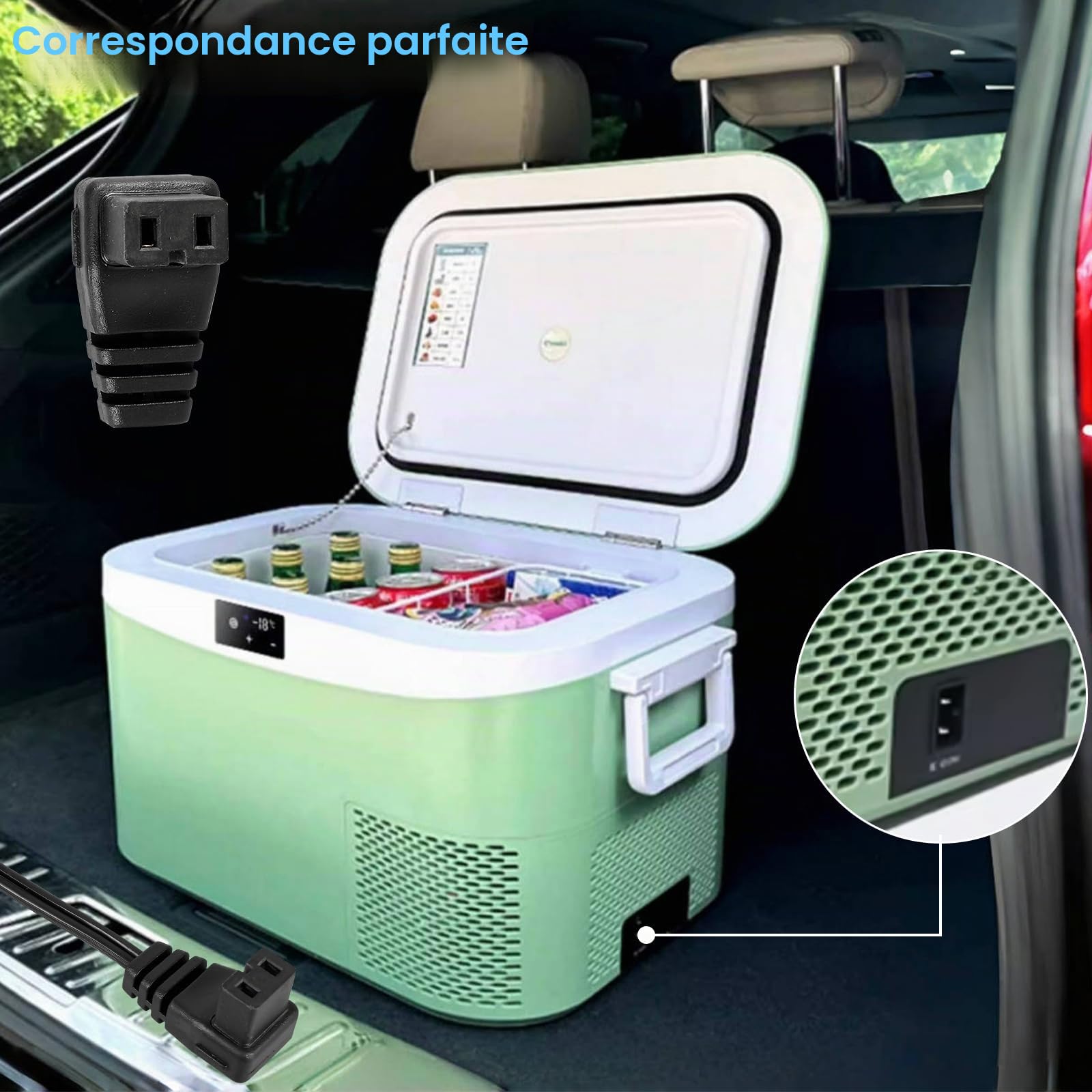 Mini pour Congélateur Adaptateur Secteur, 14,5 V 6 a 87 W 100 V-240 V AC DC Adaptateur Câble De Charge Adaptateur pour Glacière à Compresseur Dometic Cfx3 Réfrigérateur Congélateur De Voiture