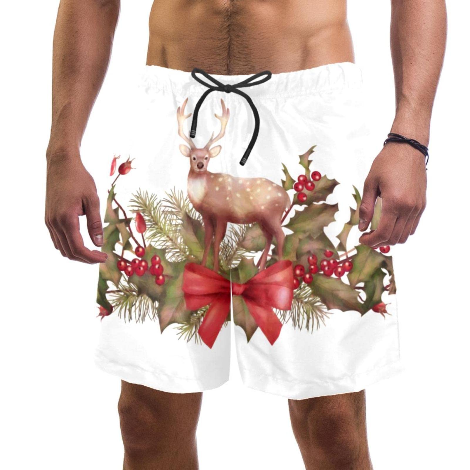 Maillots de bain pour hommes cerf évitant les irritations grâce au short de plage séchage rapide