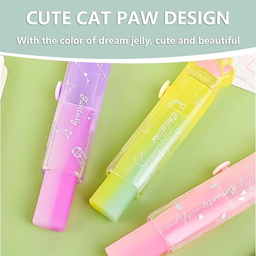 Miniatura 12 de Borrador de lápiz retráctil, lindos borradores, borrador de pata de gato, adecuado para suministros de oficina en casa y escuela, 4