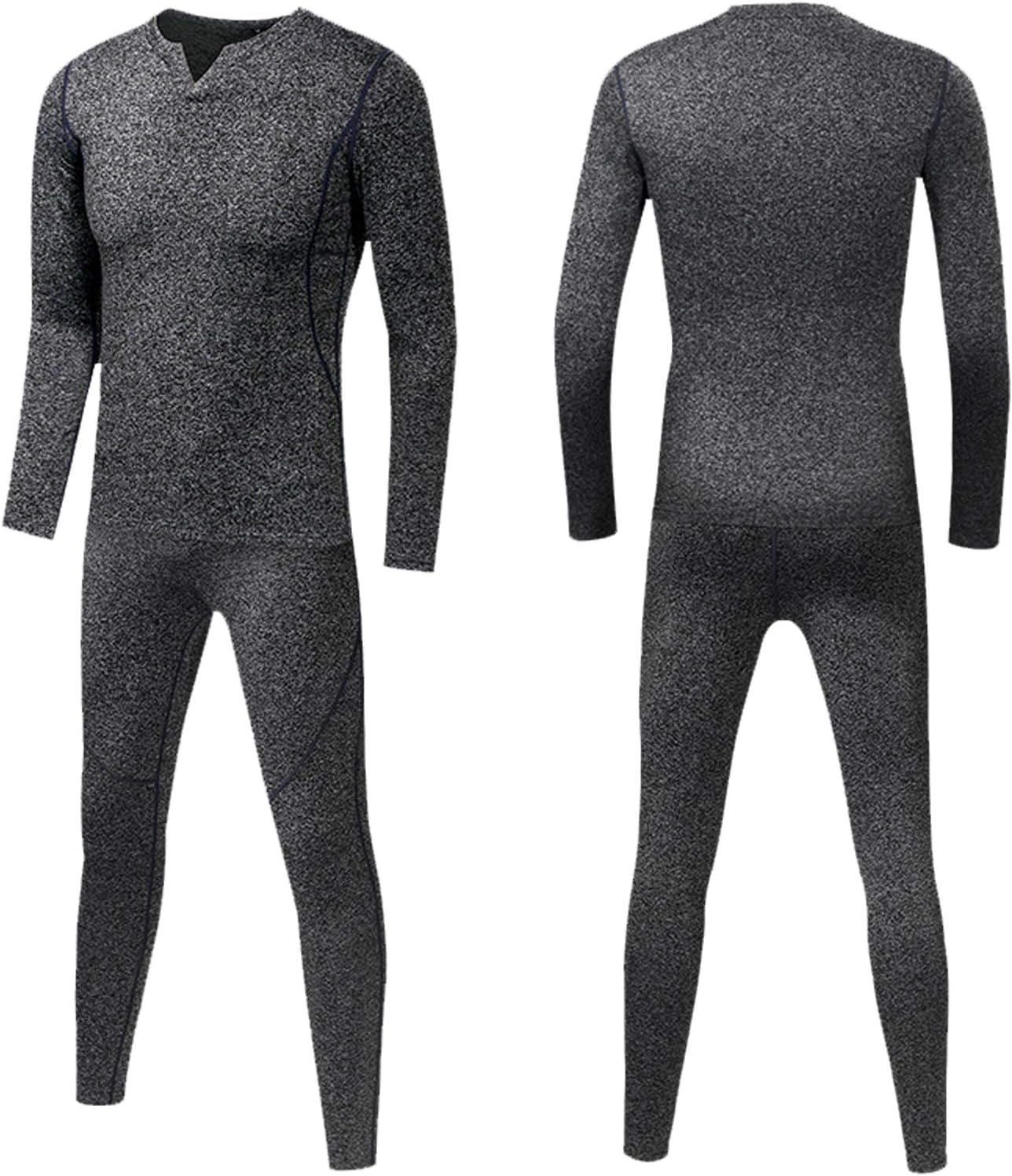 MERSTEYO Mens Thermal Fleece Lined Underwear Set Ultra-Soft Long John Top&Bottom Winter Clothing S-XXXL