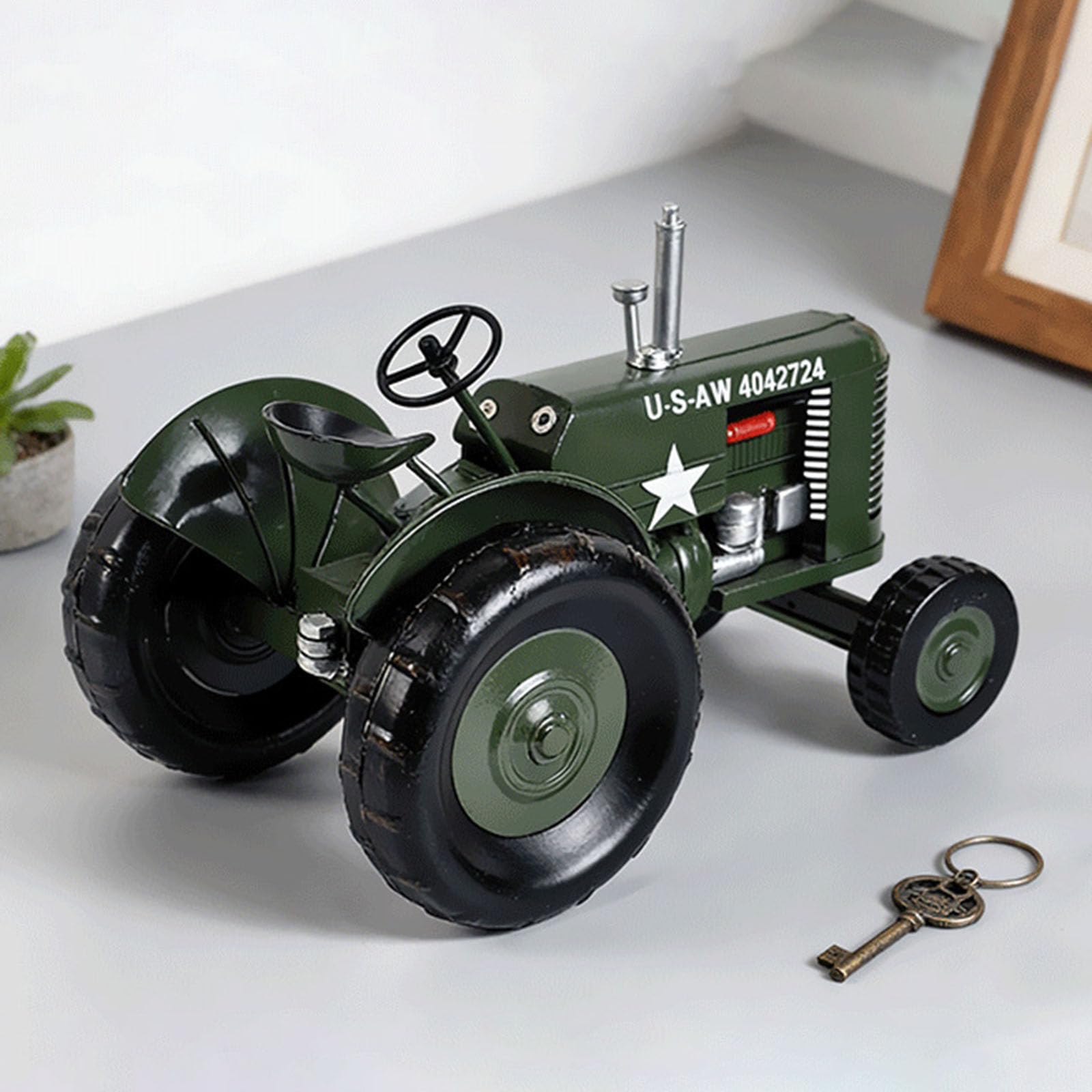 Modellino di rimorchio in metallo, auto d'epoca, veicolo da collezione, decorazione fatta a mano, modelli di auto classiche per la casa