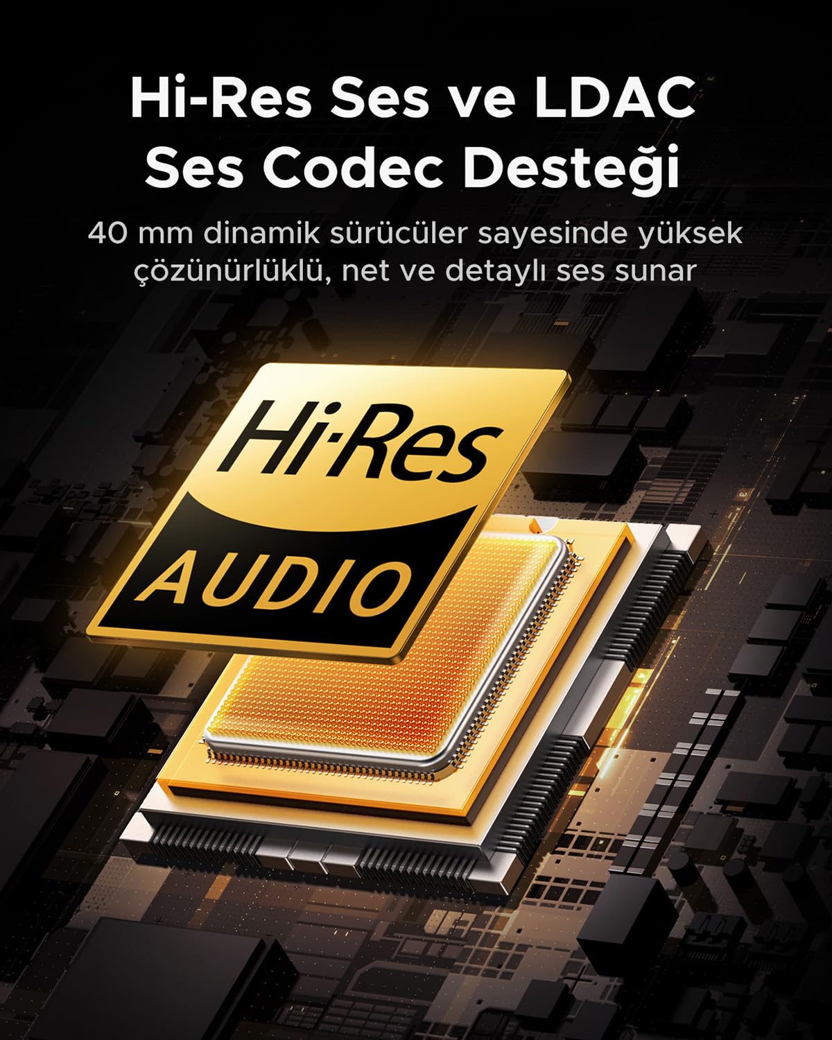 UGREEN HiTune Max6 Studio Pro Hybrid Active Noise Cancelling Wireless On-Ear, Cuffie, 100 ore di gioco, bianco, 55614