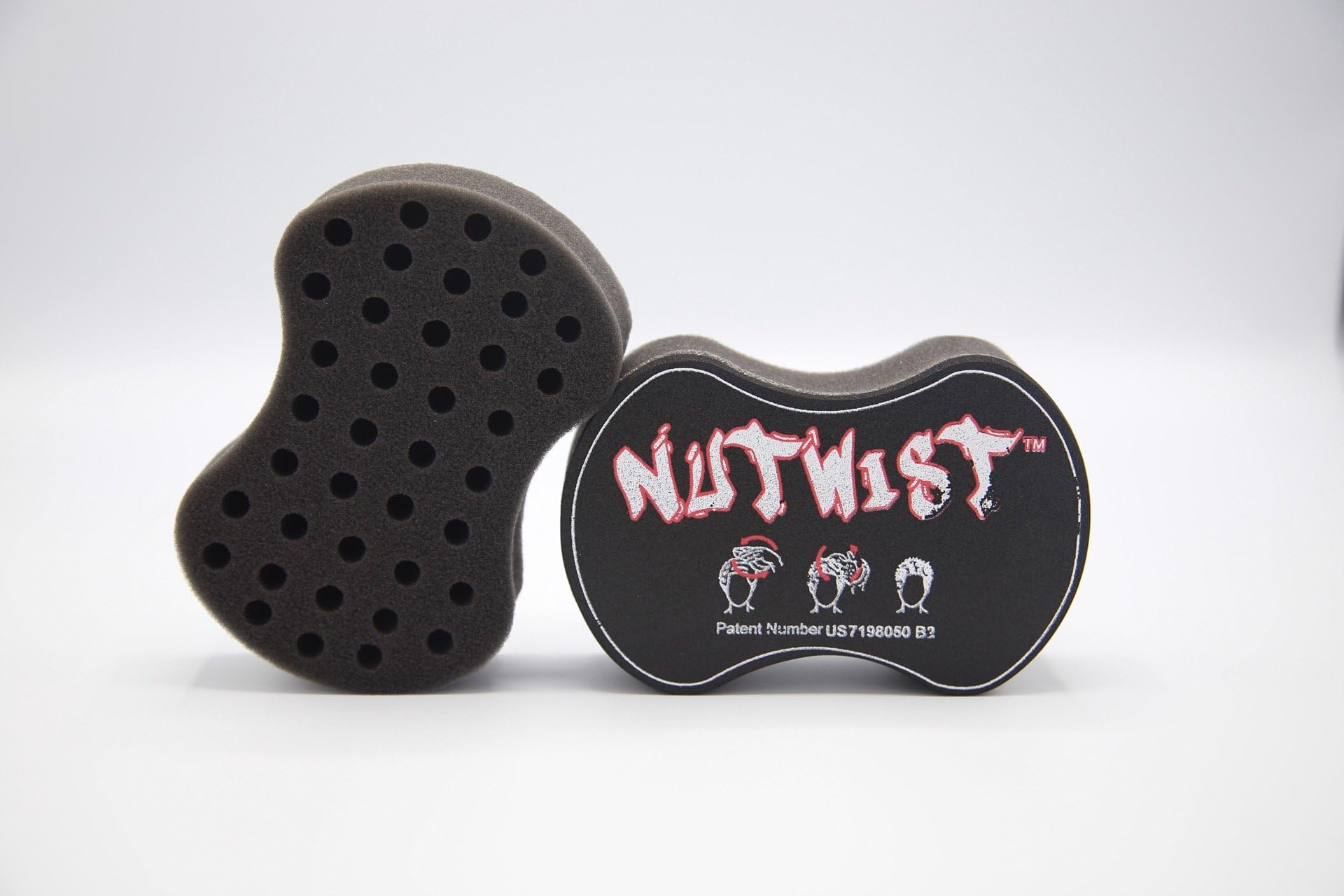 NuDredCurl Sponge - NuTwist Black Twist Sponge Brush for Curls, Coils and Twists - Natural Hair Dread Sponge.